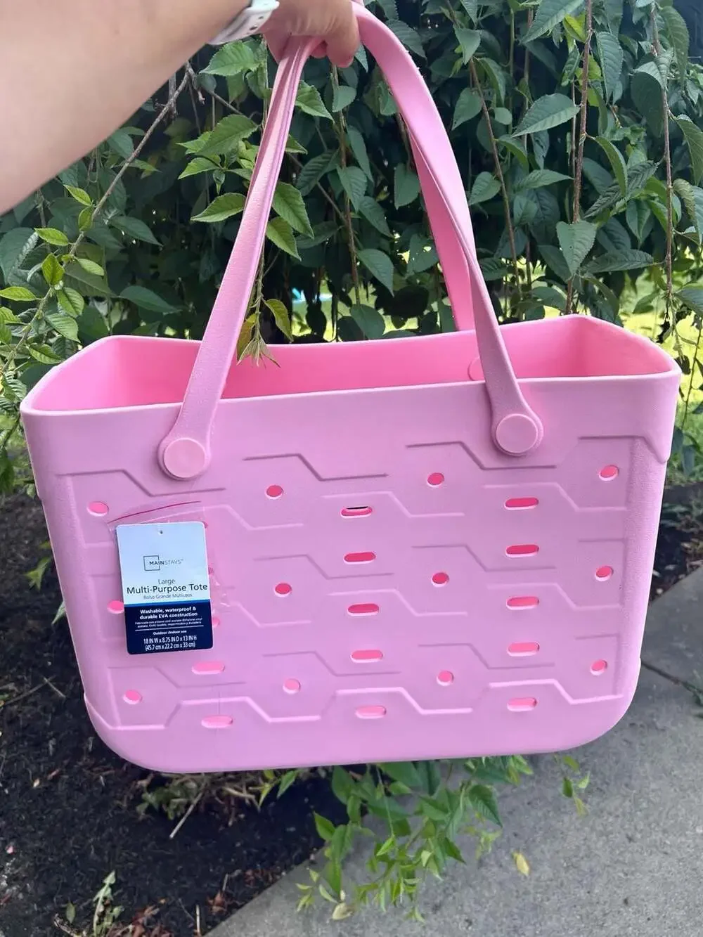 Mainstays Large Multi-Purpose EVA Beach and Laundry Tote